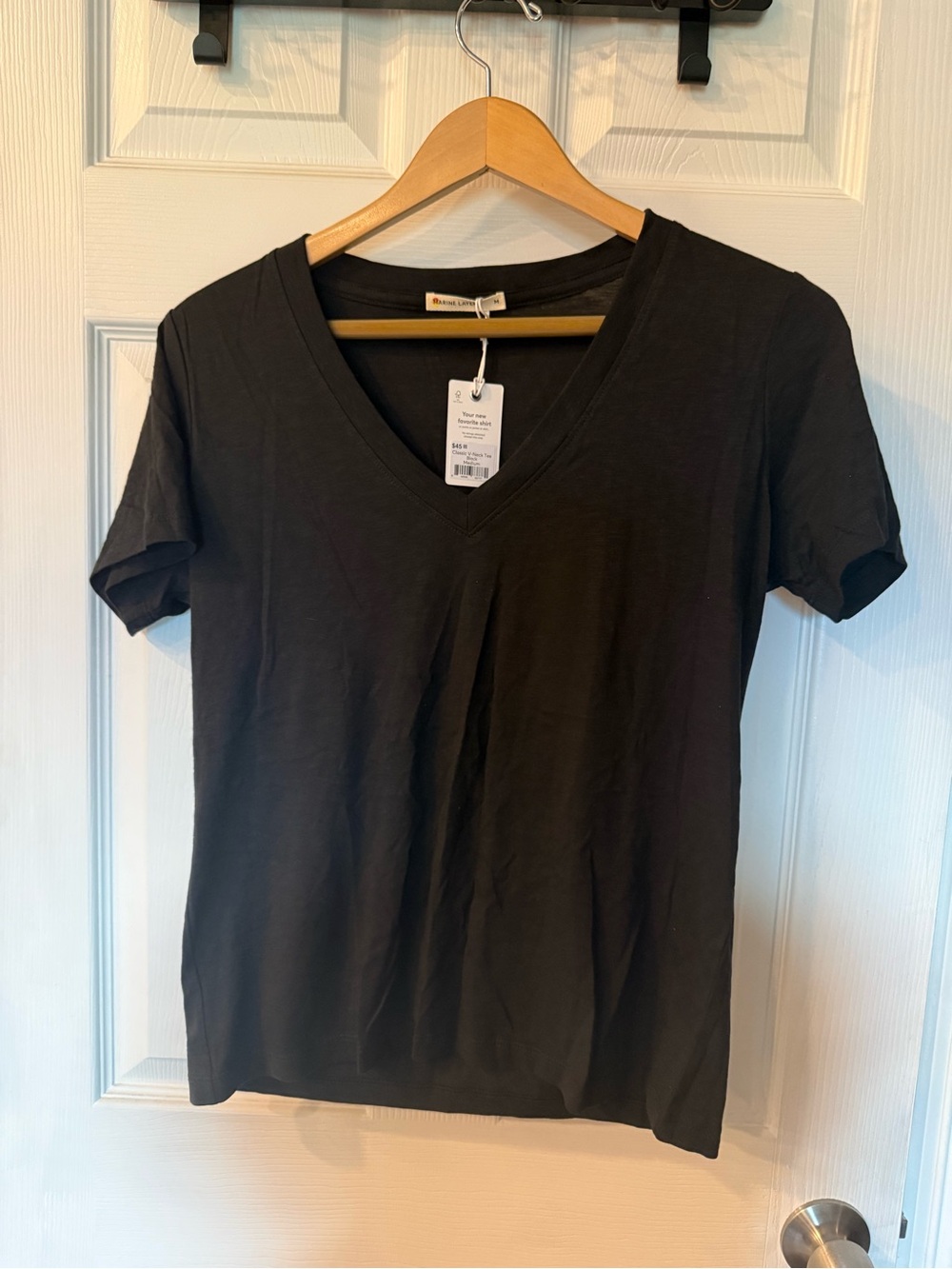 Marine Layer Women's V-Neck Tee - Black